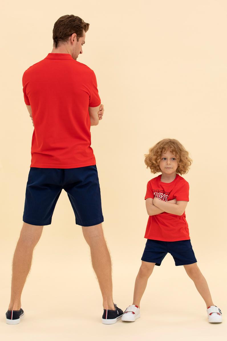 Erkek Lacivert Dokuma Şort