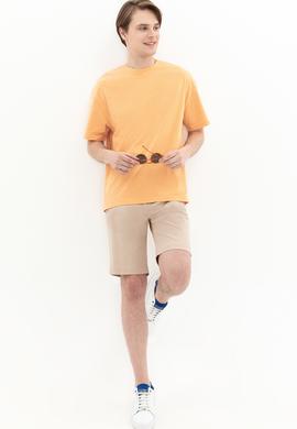 Erkek Bej Dokuma Şort - 50254441016