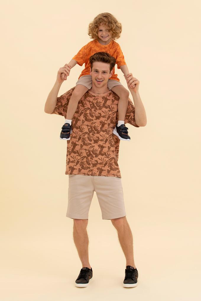 Erkek Bej Dokuma Şort