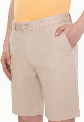 Erkek Bej Dokuma Şort - 50254441016