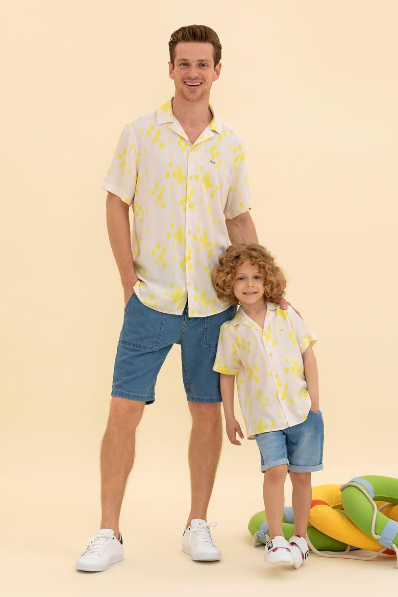 Erkek Açık Mavi Jean Şort