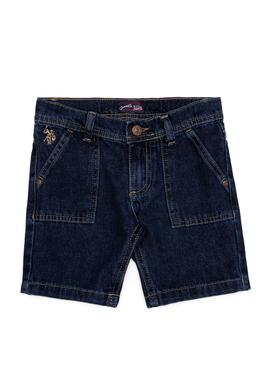 Erkek Çocuk Koyu Mavi Jean Şort - 50254443010