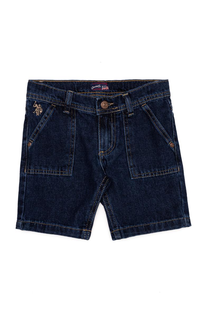 Erkek Çocuk Koyu Mavi Jean Şort - 50254443010