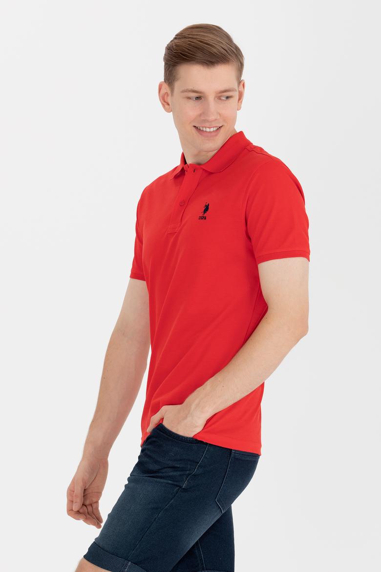 Erkek Kırmızı Basic Polo Yaka Tişört - 50264891031