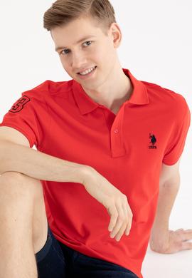 Erkek Kırmızı Basic Polo Yaka Tişört - 50264891031