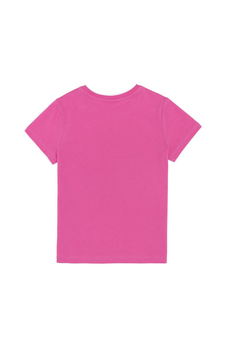 Çocuk Pembe Bisiklet Yaka Tişört - 50266008052