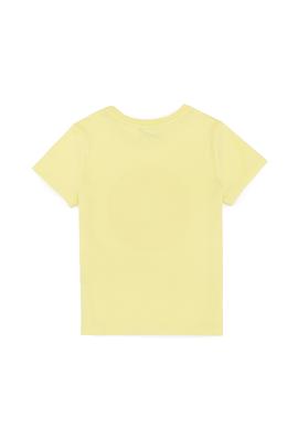 Çocuk Açık Sarı Bisiklet Yaka Tişört - 50266008063