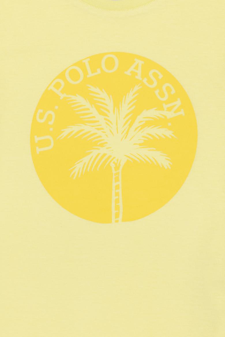 Çocuk Açık Sarı Bisiklet Yaka Tişört - 50266008063