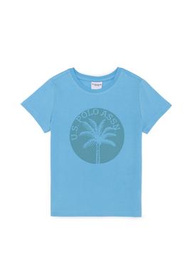 Çocuk Turkuaz Bisiklet Yaka Tişört - 50266008074