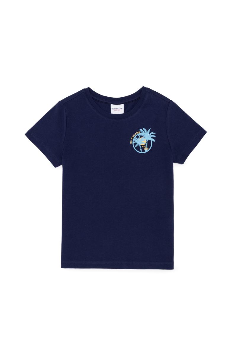 Çocuk Lacivert Bisiklet Yaka Tişört - 50266012017