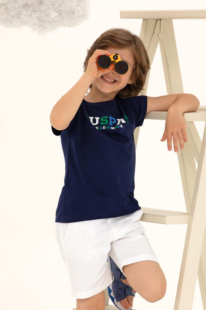 Çocuk Lacivert Bisiklet Yaka Tişört