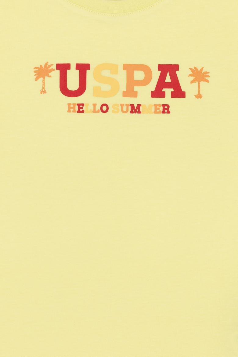 Çocuk Açık Sarı Bisiklet Yaka Tişört - 50266018012