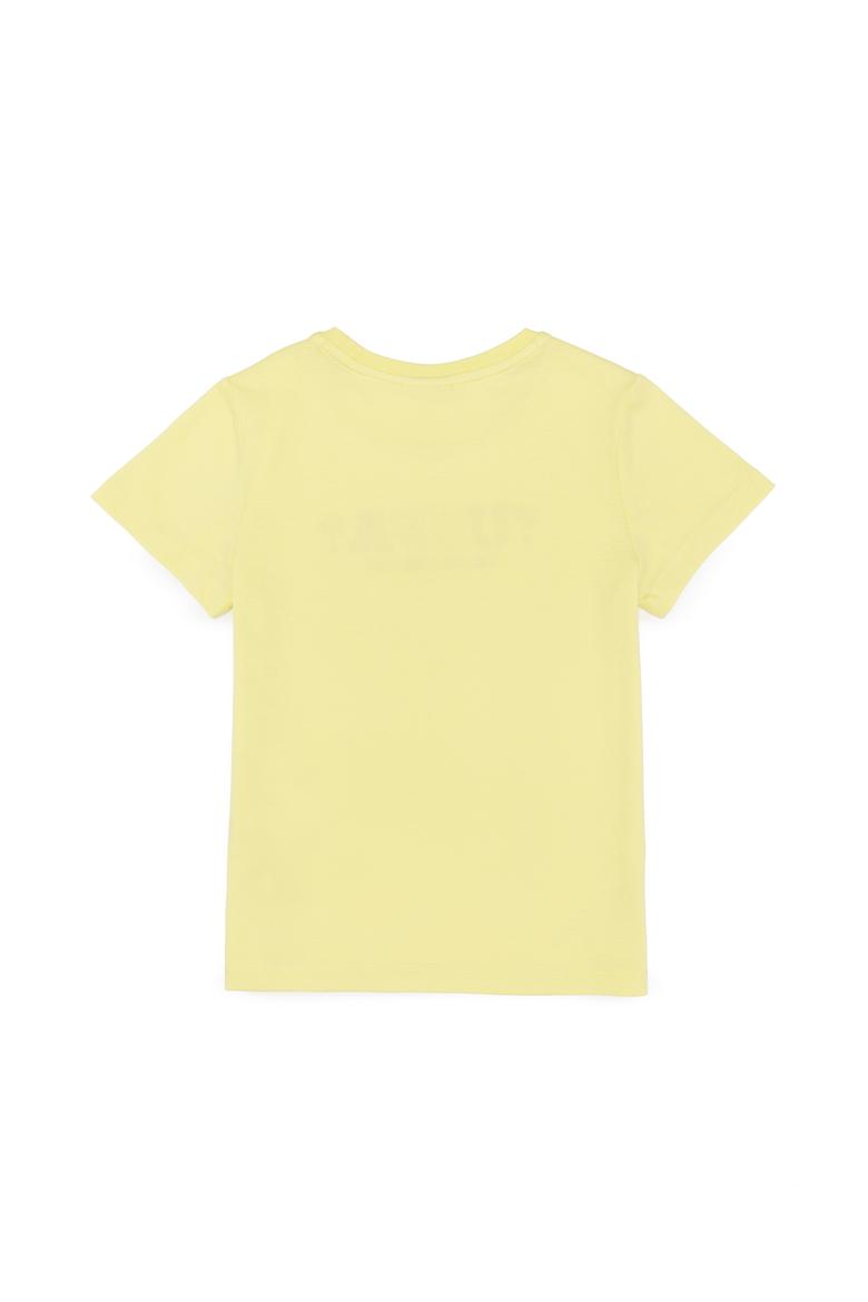 Çocuk Açık Sarı Bisiklet Yaka Tişört - 50266018012