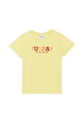 Çocuk Açık Sarı Bisiklet Yaka Tişört - 50266018012