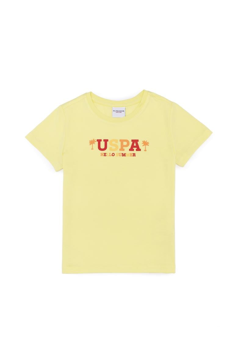 Çocuk Açık Sarı Bisiklet Yaka Tişört - 50266018012