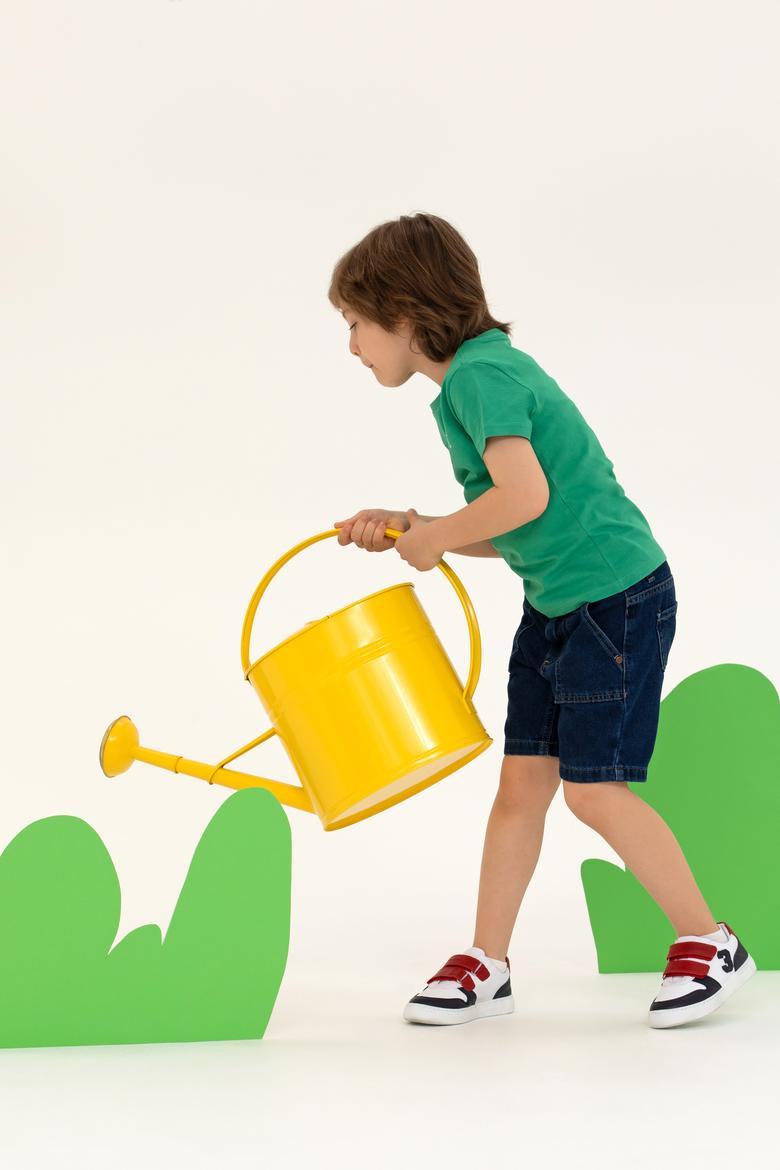 Çocuk Yeşil Bisiklet Yaka Tişört - 50266018027