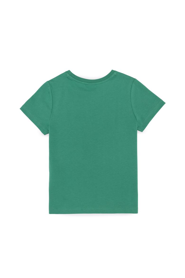 Çocuk Yeşil Bisiklet Yaka Tişört - 50266018027