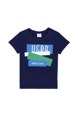 Çocuk Lacivert Bisiklet Yaka Tişört - 50266021007