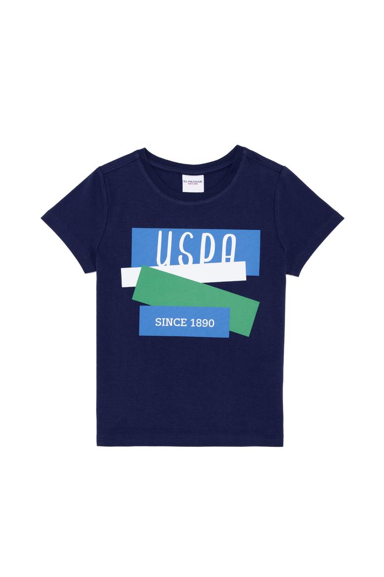 Çocuk Lacivert Bisiklet Yaka Tişört - 50266021007