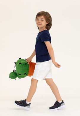 Çocuk Lacivert Bisiklet Yaka Tişört - 50266022013