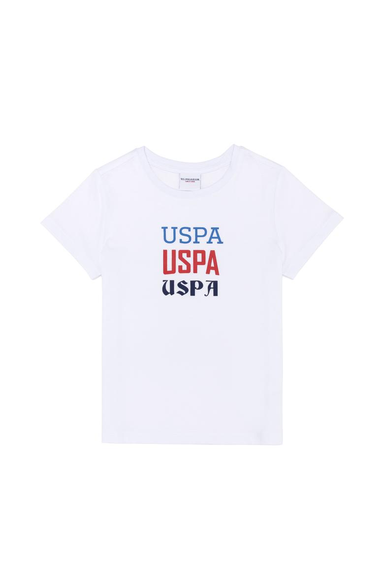 Çocuk Beyaz Bisiklet Yaka Tişört - 50266022004