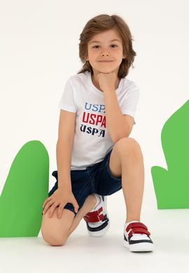 Çocuk Beyaz Bisiklet Yaka Tişört - 50266022004