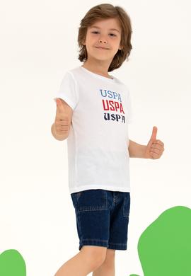 Çocuk Beyaz Bisiklet Yaka Tişört - 50266022004