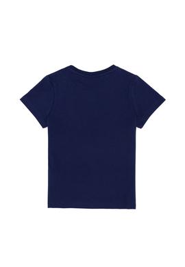 Çocuk Lacivert Bisiklet Yaka Tişört - 50266022013