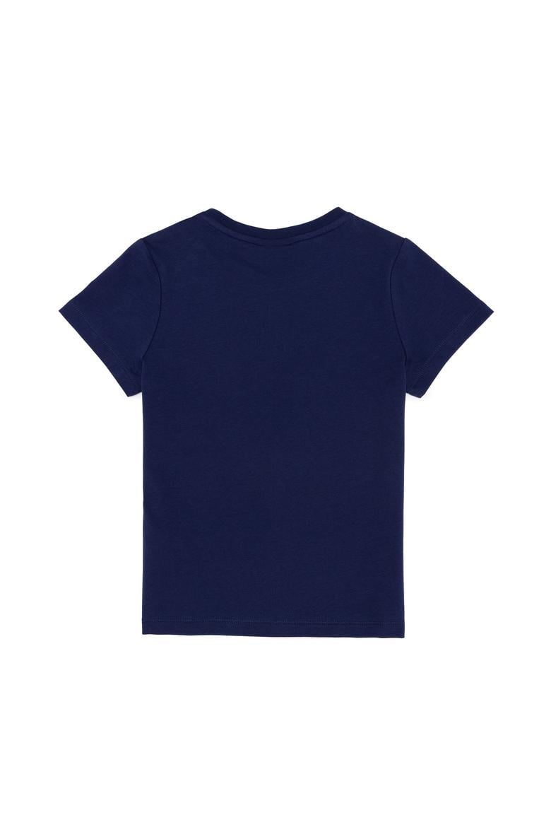 Çocuk Lacivert Bisiklet Yaka Tişört - 50266022013