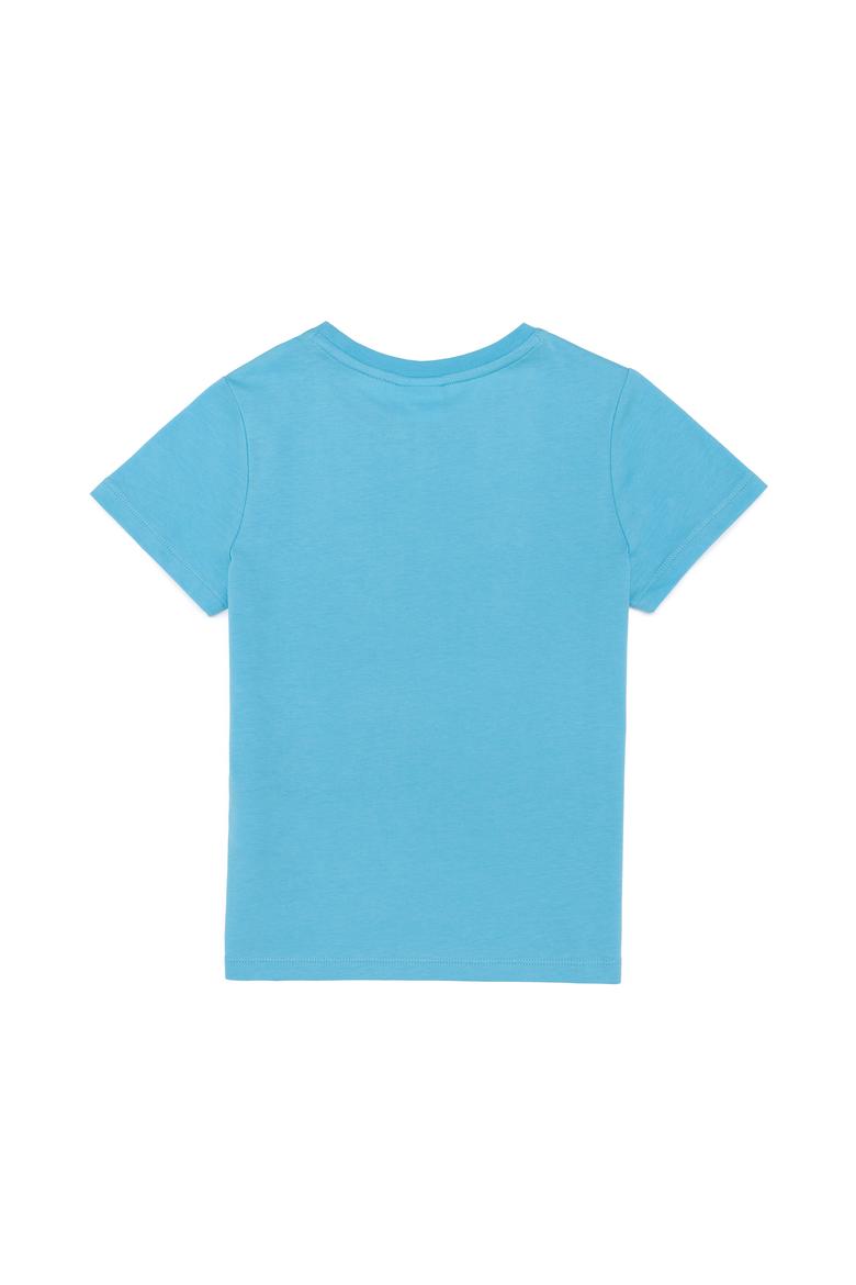 Çocuk Turkuaz Bisiklet Yaka Tişört - 50266022023