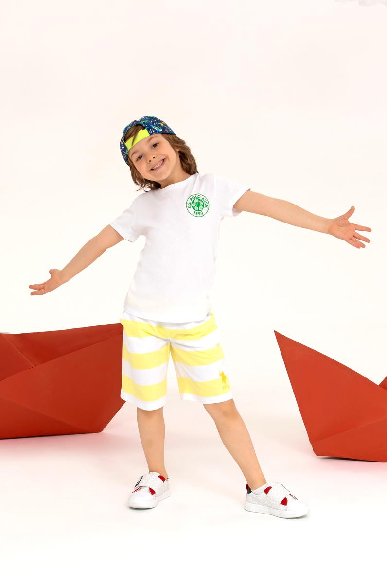 Çocuk Sarı Örme Şort