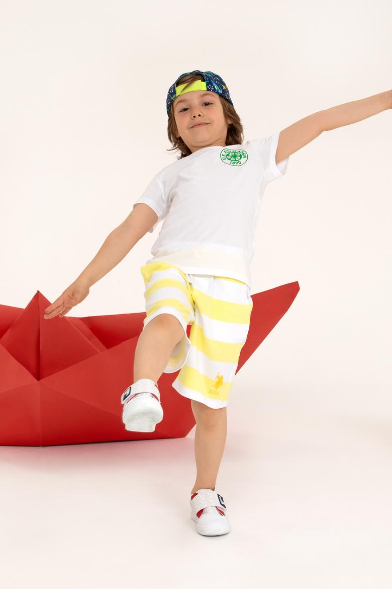 Çocuk Sarı Örme Şort - 50265956025