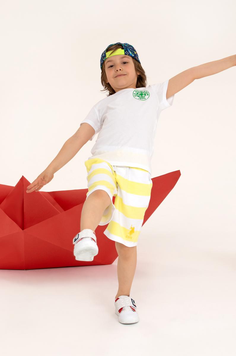 Çocuk Sarı Örme Şort