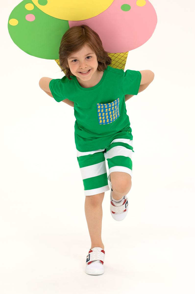 Çocuk Yeşil Örme Şort