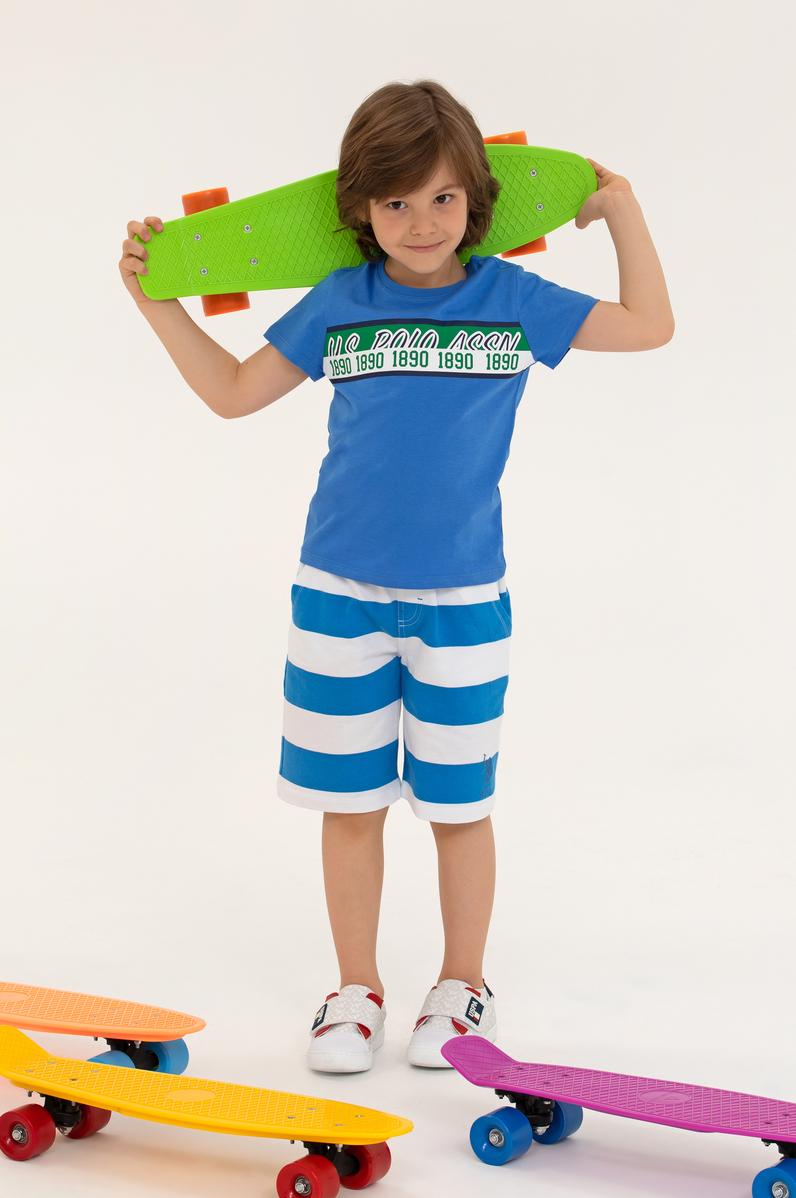 Çocuk Saks Bisiklet Yaka Tişört