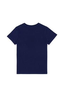 Çocuk Lacivert Bisiklet Yaka Tişört - 50266011011