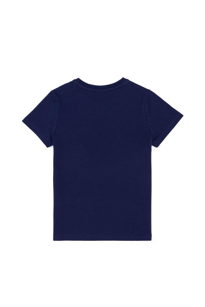 Çocuk Lacivert Bisiklet Yaka Tişört - 50266011011