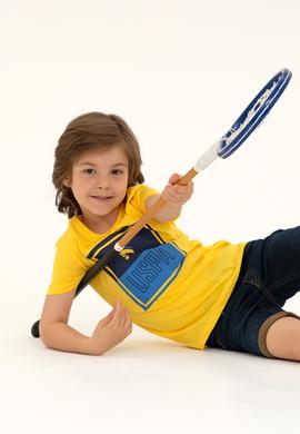 Çocuk Sarı Bisiklet Yaka Tişört - 50266019001