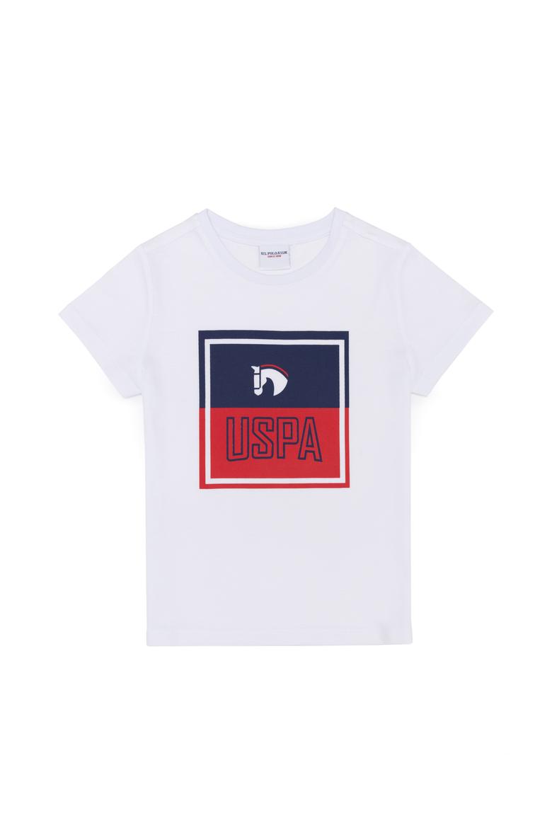 Çocuk Beyaz Bisiklet Yaka Tişört - 50266019034