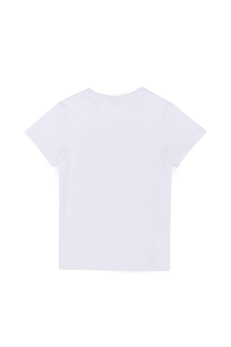 Çocuk Beyaz Bisiklet Yaka Tişört - 50266019034