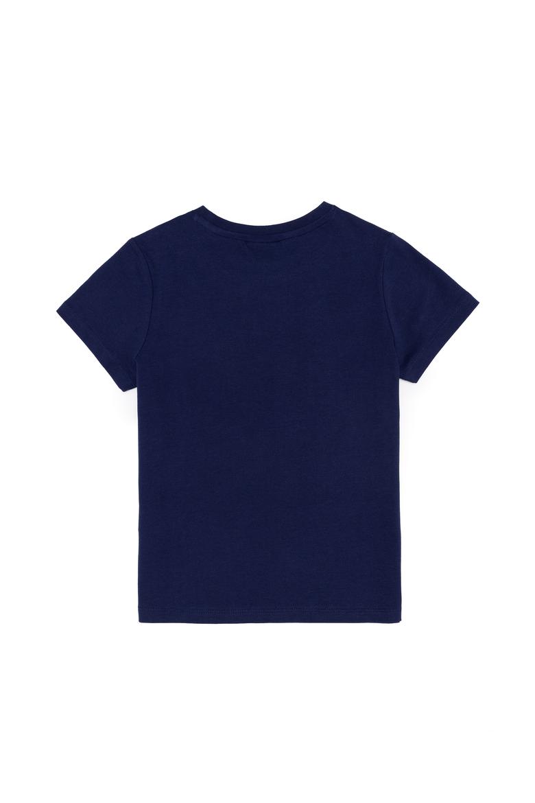Çocuk Lacivert Bisiklet Yaka Tişört - 50266019033