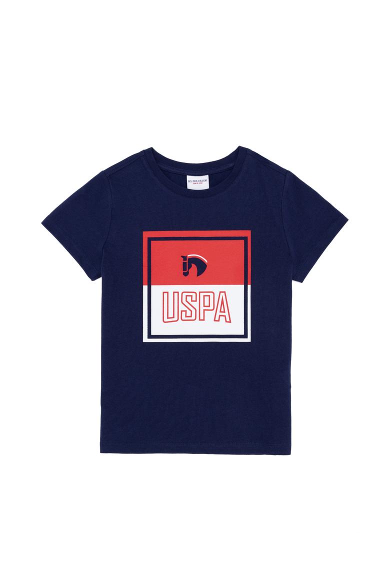 Çocuk Lacivert Bisiklet Yaka Tişört - 50266019033