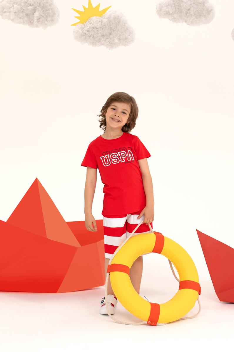 Çocuk Kırmızı Örme Şort