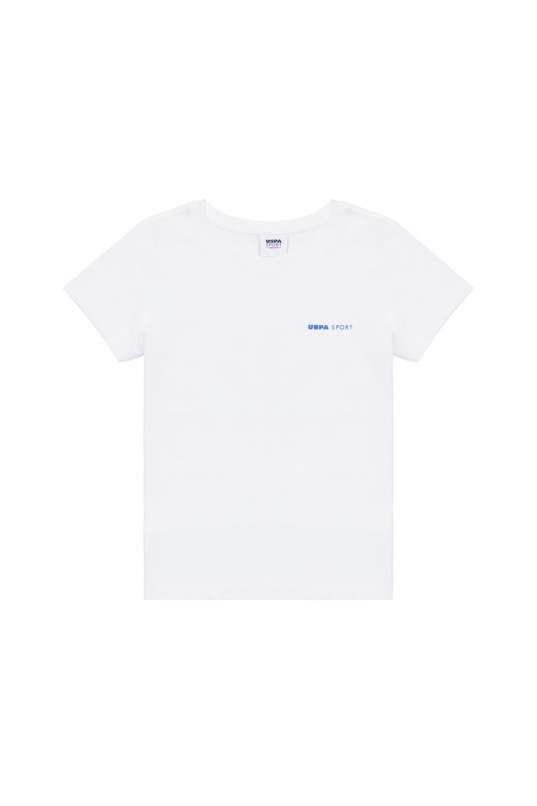 Çocuk Beyaz Bisiklet Yaka Tişört - 50263319006