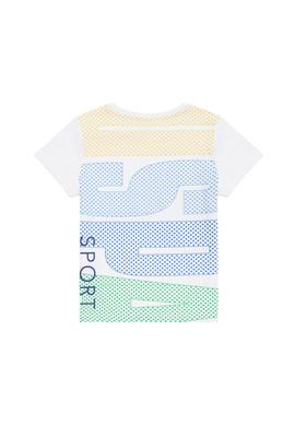 Çocuk Beyaz Bisiklet Yaka Tişört - 50263319006