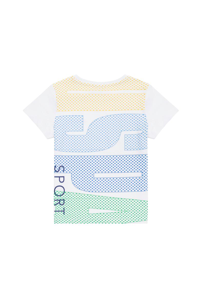 Çocuk Beyaz Bisiklet Yaka Tişört - 50263319006