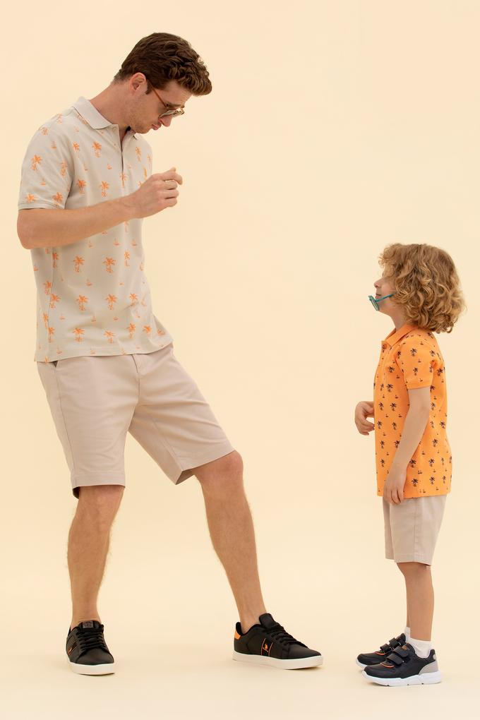 Erkek Taş Polo Yaka Tişört