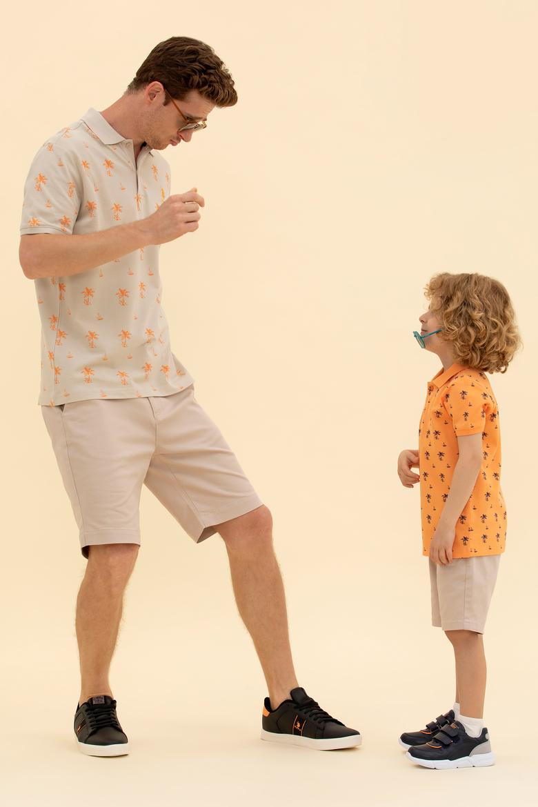 Erkek Taş Polo Yaka Tişört