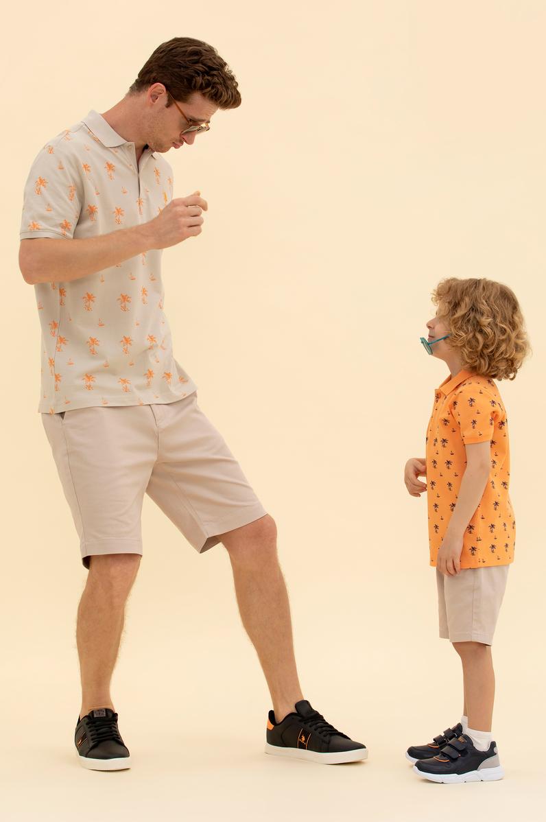 Erkek Taş Polo Yaka Tişört