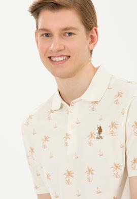 Erkek Krem Polo Yaka Tişört - 50265054017